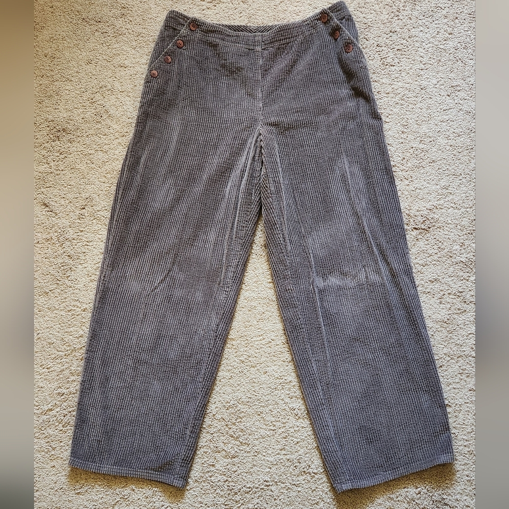 j jill corduroy sailor pant baggy barrel wide leg cotton minimal indie boho 14